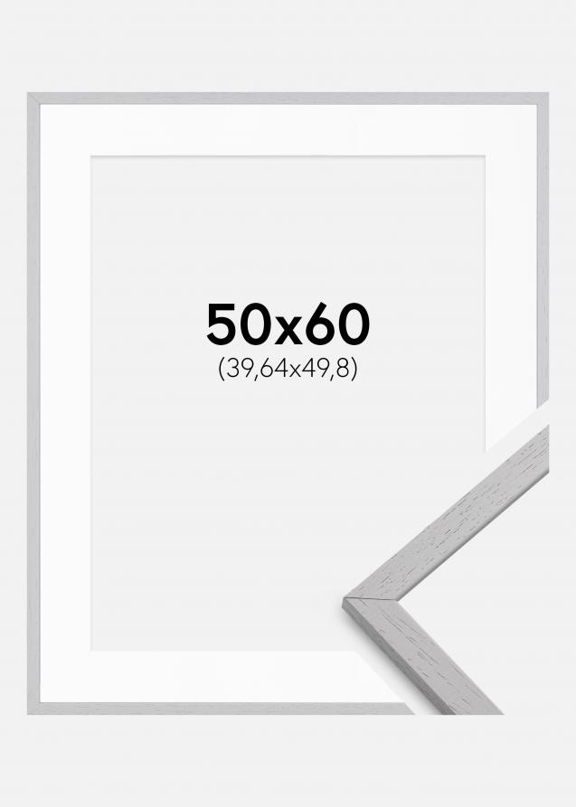 Cadre Edsbyn Grey 50x60 cm - Passe-partout Blanc 16x20 inches