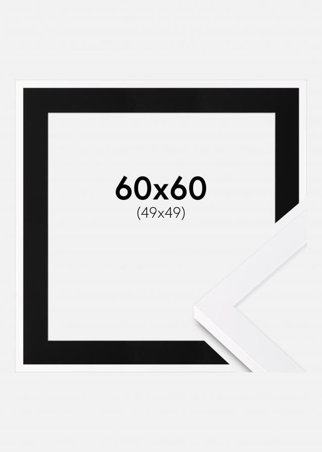 Cadre Selection Blanc 60x60 cm - Passe-partout Noir 50x50 cm