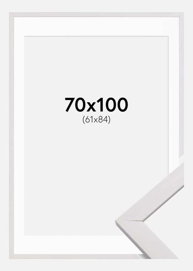 Cadre Stilren Blanc 70x100 cm - Passe-partout Blanc 62x85 cm