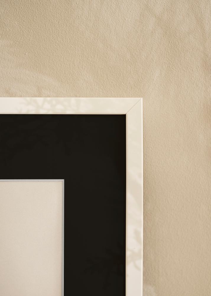 Cadre E-Line Blanc 70x100 cm - Passe-partout Noir 24x36 pouces