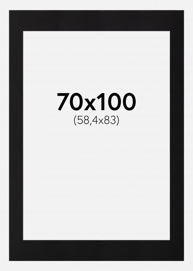 Passe-partout Noir Standard (noyau blanc) 70x100 cm (58,4x83 - A1)