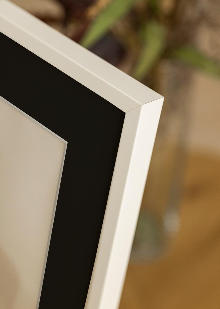 Cadre E-Line Blanc 13x18 cm - Passe-partout Noir 7x10 cm