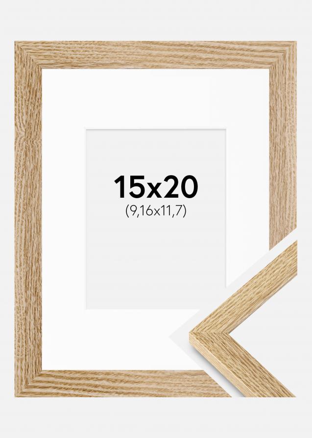 Cadre Selection Chêne 15x20 cm - Passe-partout Blanc 4x5 pouces