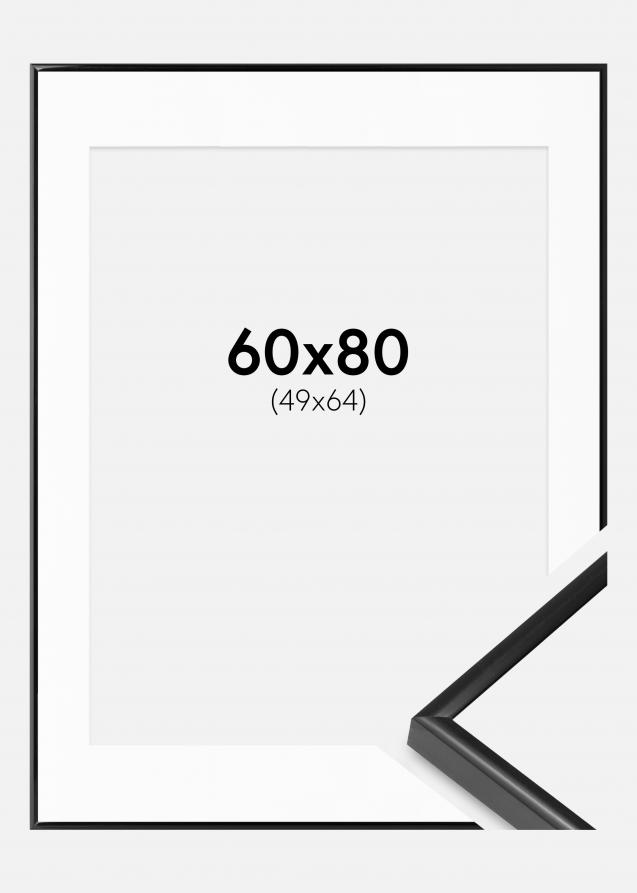 Cadre BGA Modern Style Noir 60x80 cm - Passe-partout Blanc 50x65 cm