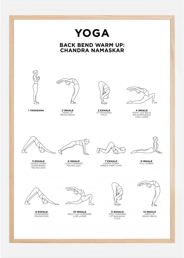 Back Bend - Warm Up - White Poster