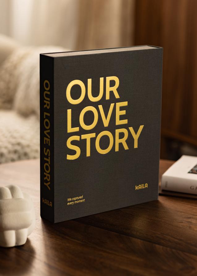 KAILA OUR LOVE STORY Black - Coffee Table Photo Album (60 Pages Noires)