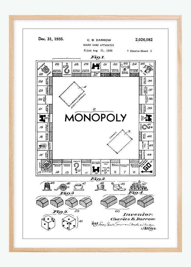 Dessin de brevet - Monopoly I - Poster