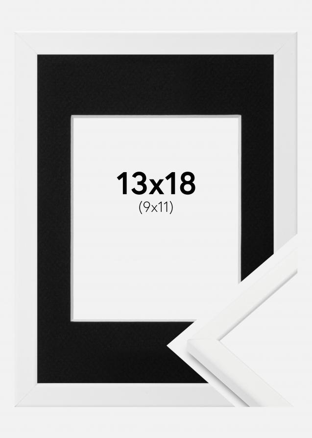 Cadre Kaspar Blanc 13x18 cm - Passe-partout Noir 10x12 cm