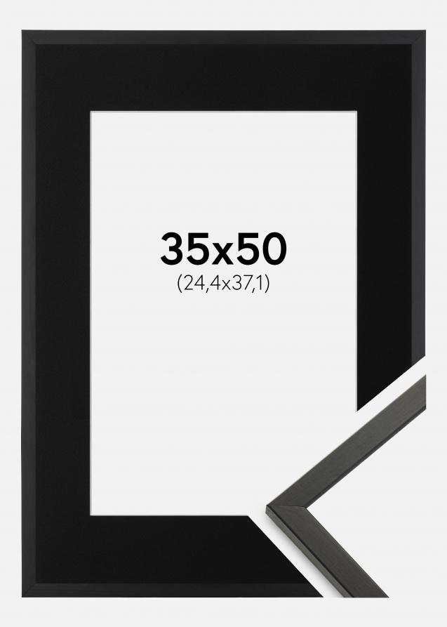Cadre Galant Noir 35x50 cm - Passe-partout Noir 10x15 pouces