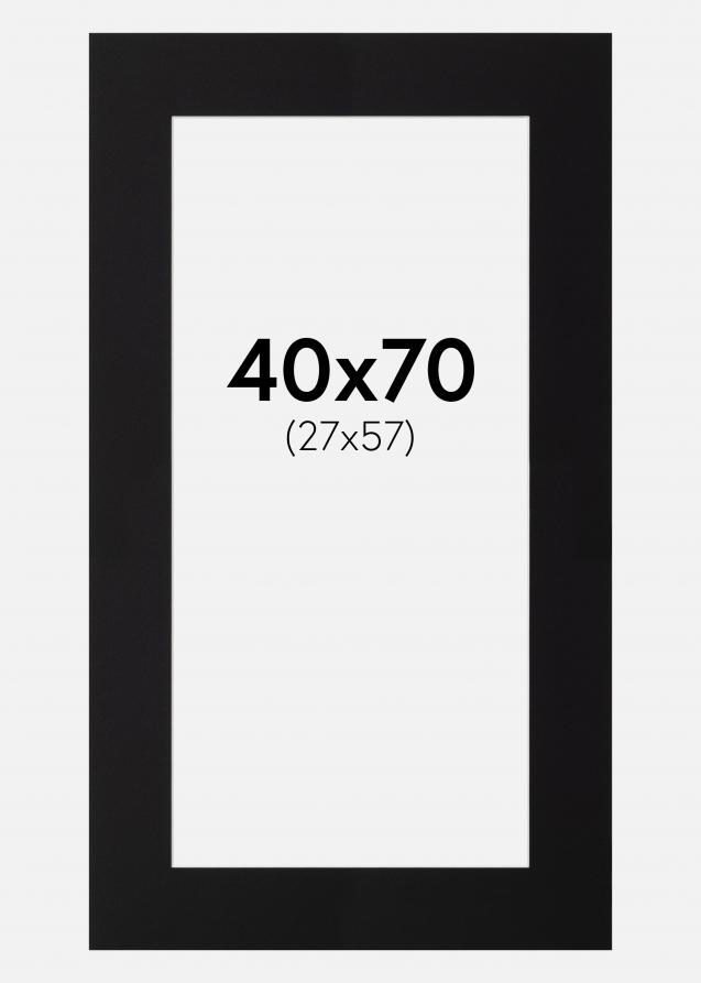 Passe-partout Noir Standard (noyau blanc) 40x70 cm (27x57)