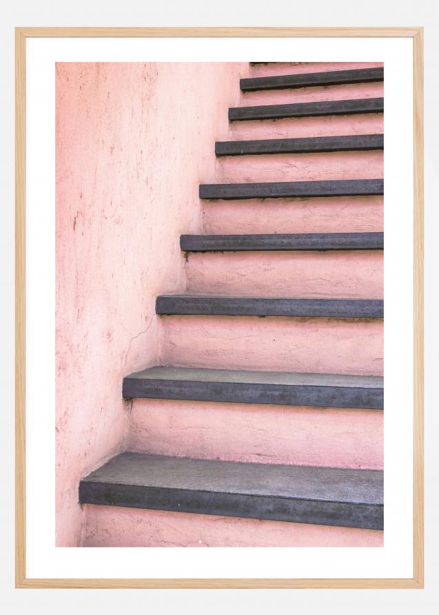 Pink stairs Poster