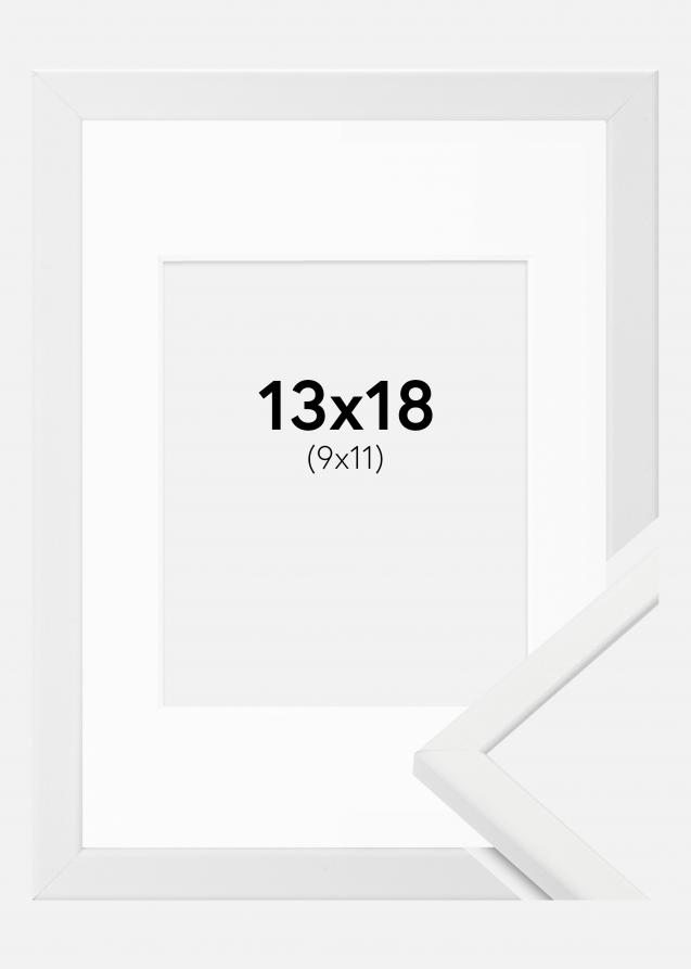 Cadre Kaspar Blanc 13x18 cm - Passe-partout Blanc 10x12 cm