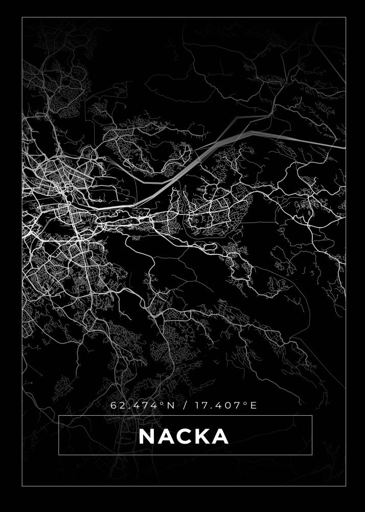 Map - Nacka - Black