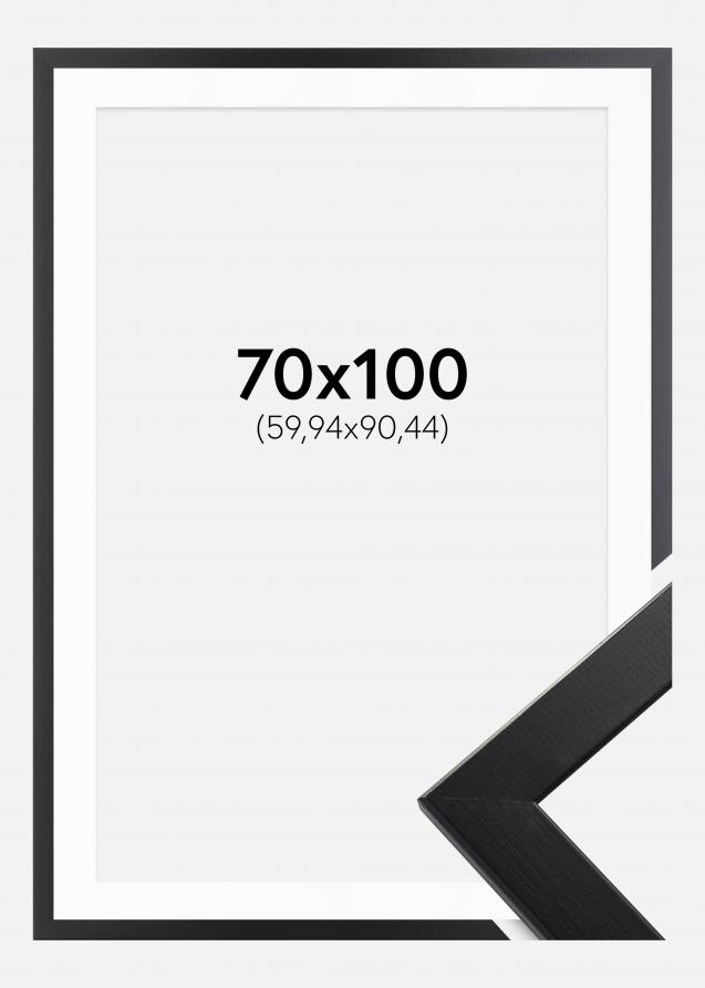 Cadre Trendline Noir 70x100 cm - Passe-partout Blanc 24x36 pouces