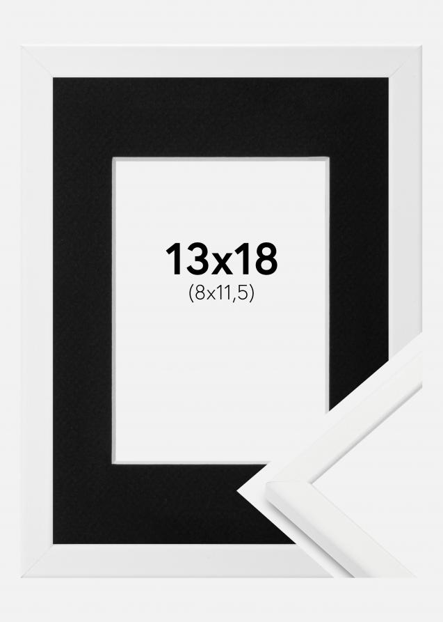 Cadre Kaspar Blanc 13x18 cm - Passe-partout Noir 9x12 cm
