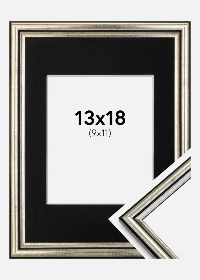 Cadre Horndal Argent 13x18 cm - Passe-partout Noir 10x12 cm