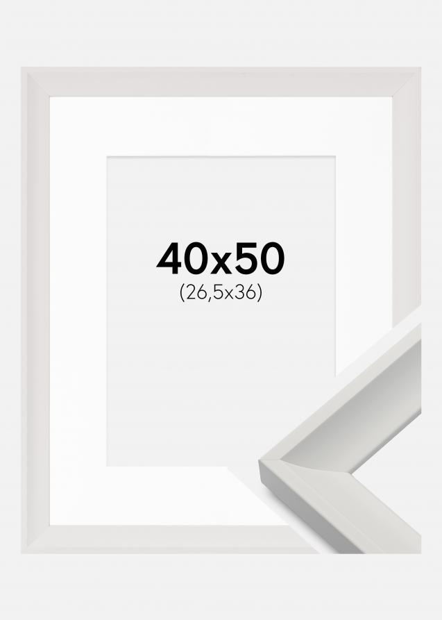 Cadre Öjaren Blanc 40x50 cm - Passe-partout Blanc 27,5x37 cm