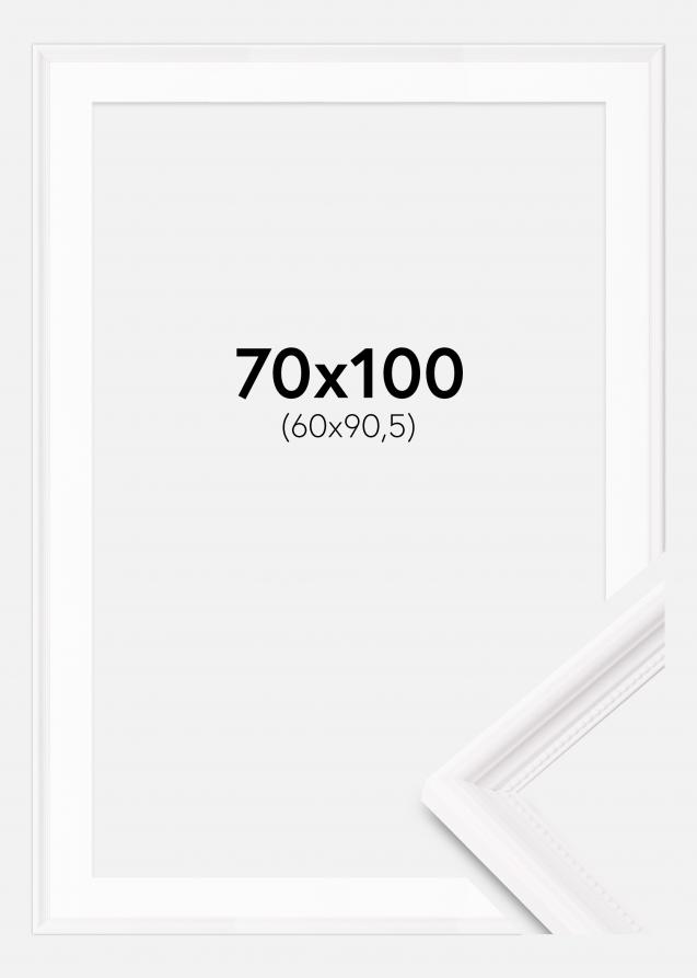 Cadre Gala Blanc 70x100 cm - Passe-partout Blanc 61x91,5 cm