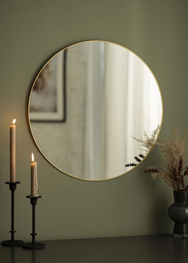 Round Mirror Jersey - Thin Brass diamètre 60 cm