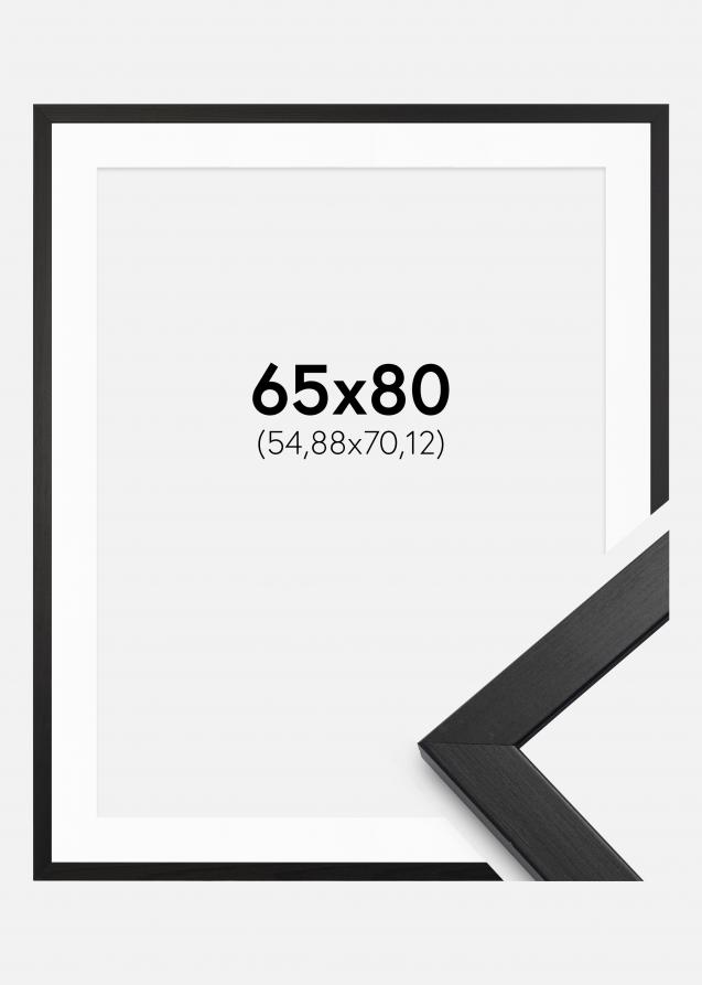 Cadre Stilren Noir 65x80 cm - Passe-partout Blanc 22x28 inches