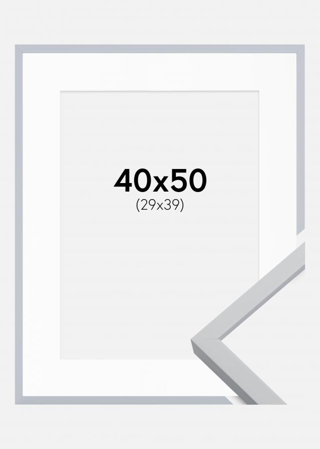 Cadre Oslo Blanc 40x50 cm - Passe-partout Blanc 30x40 cm