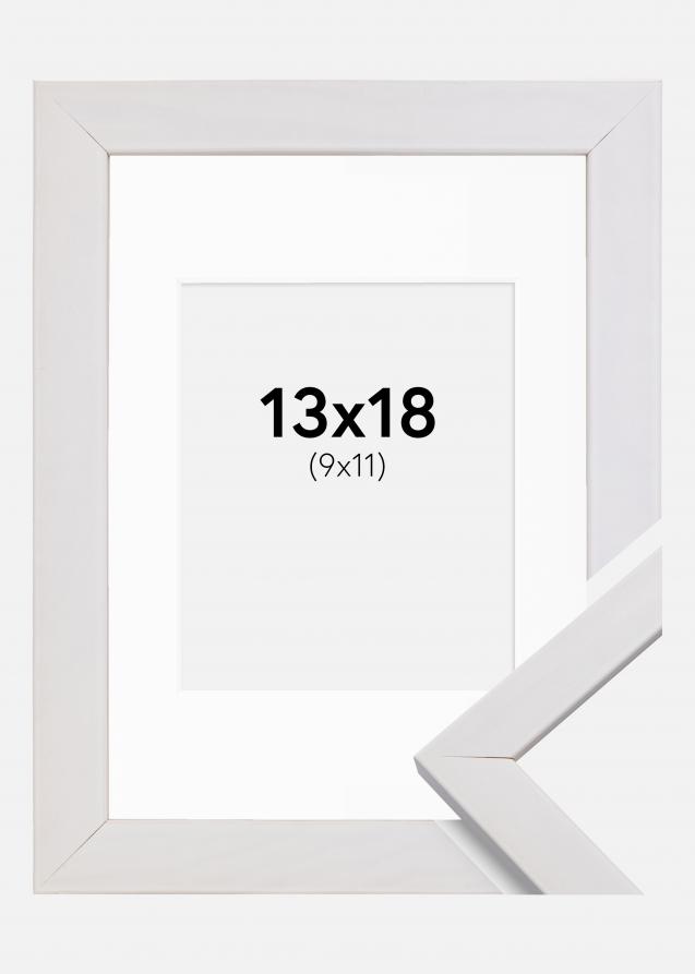 Cadre Stilren Blanc 13x18 cm - Passe-partout Blanc 10x12 cm