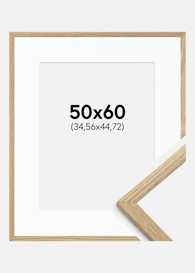 Cadre Trendy Chêne 50x60 cm - Passe-partout Blanc 14x18 pouces