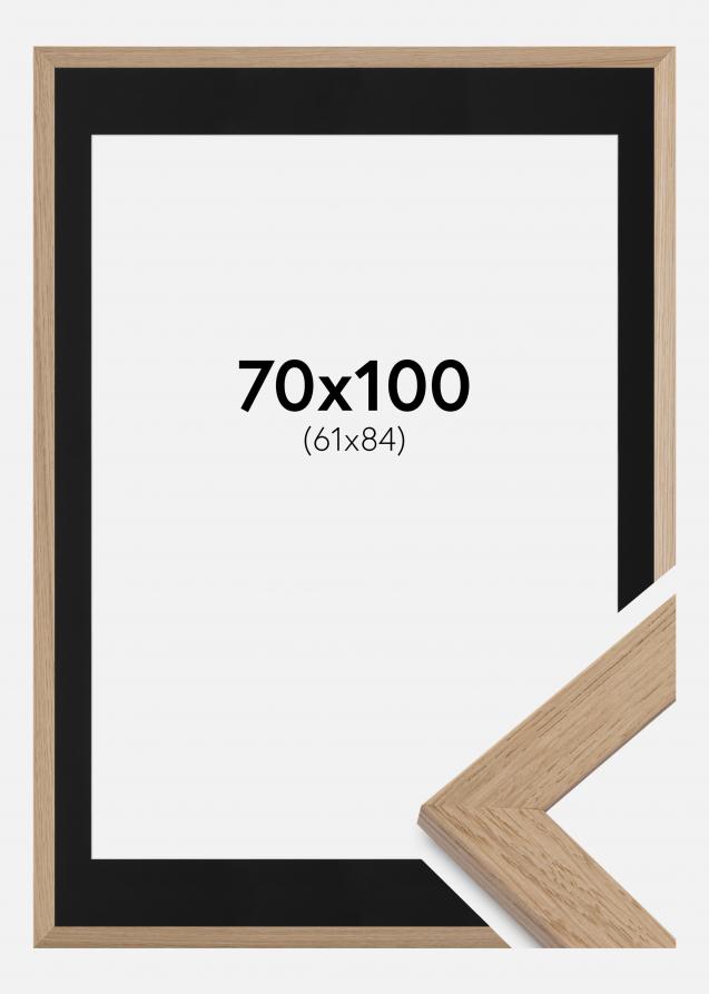 Cadre Trendline Chêne 70x100 cm - Passe-partout Noir 62x85 cm