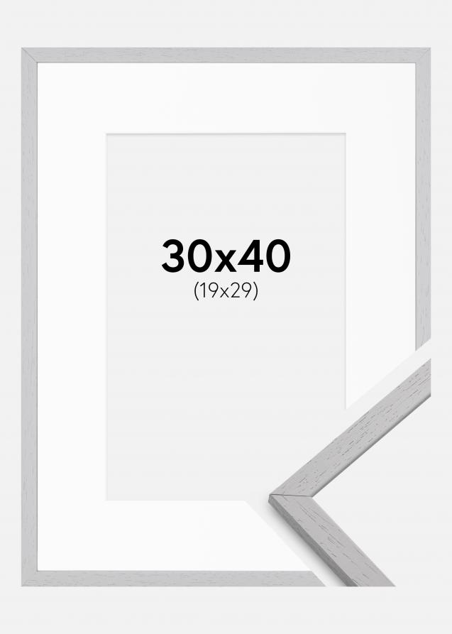 Cadre Edsbyn Grey 30x40 cm - Passe-partout Blanc 20x30 cm