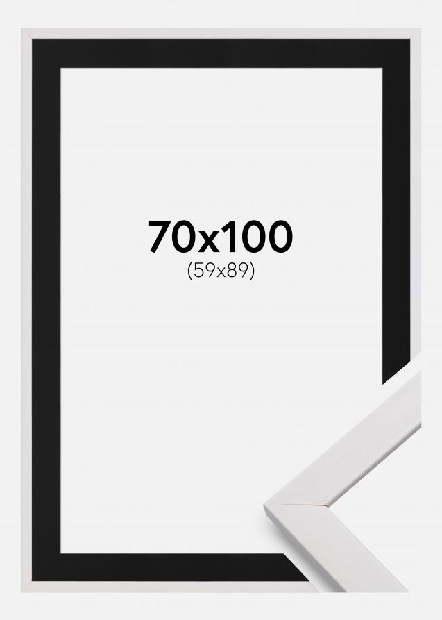 Cadre Stilren Blanc 70x100 cm - Passe-partout Noir 60x90 cm