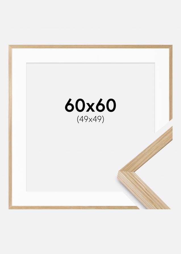Cadre Soul Oak Veneer 60x60 cm - Passe-partout Blanc 50x50 cm