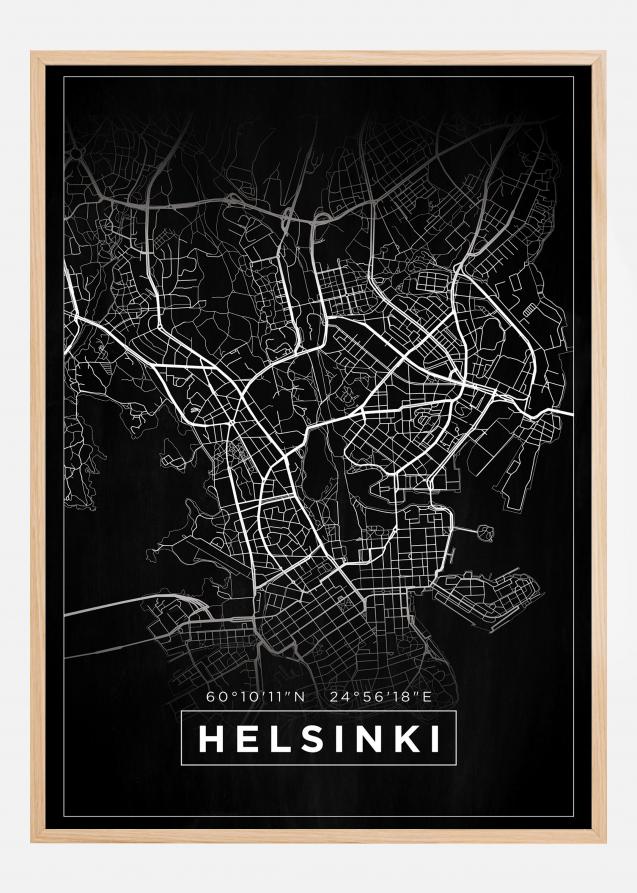Map - Helsinki - Black
