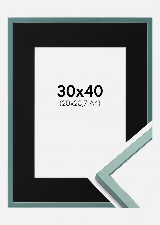 Cadre E-Line Vert 30x40 cm - Passe-partout Noir 21x29,7 cm