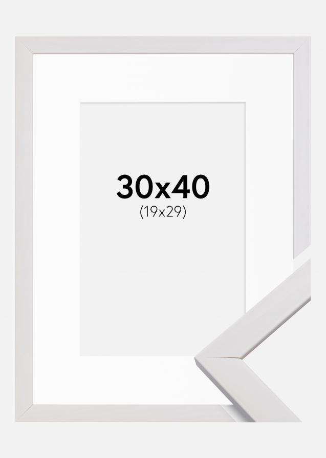 Cadre Stilren Blanc 30x40 cm - Passe-partout Blanc 20x30 cm