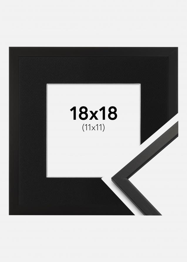 Cadre Edsbyn Noir 18x18 cm - Passe-partout Noir 12x12 cm