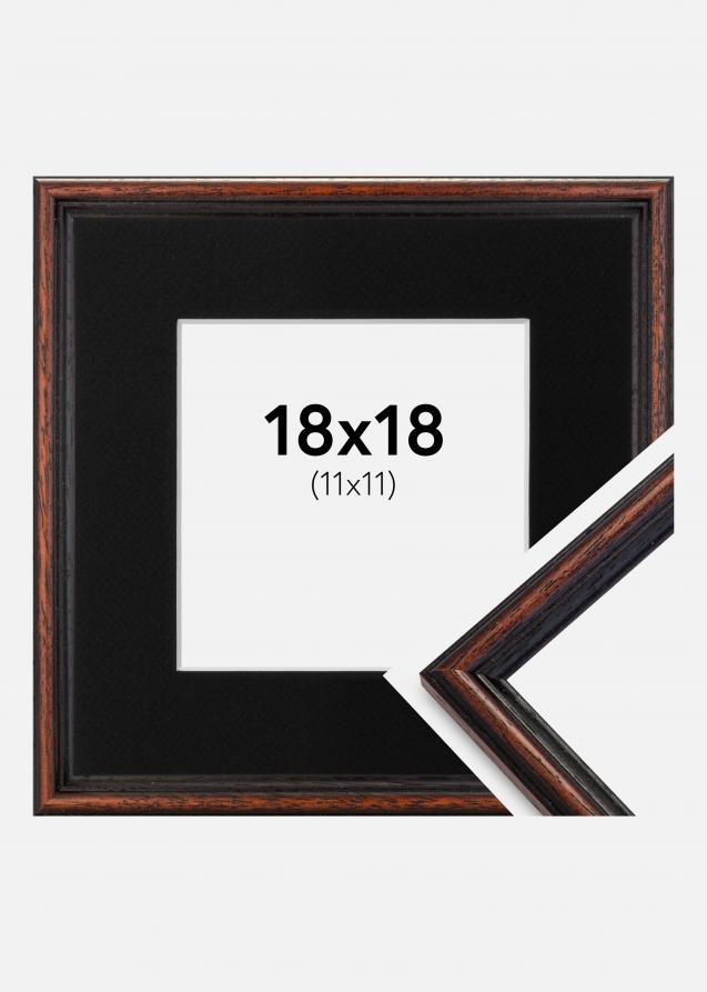 Cadre Horndal Noyer 18x18 cm - Passe-partout Noir 12x12 cm