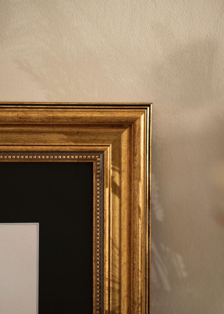 Cadre Rococo Or 35x50 cm - Passe-partout Noir 11x17 pouces
