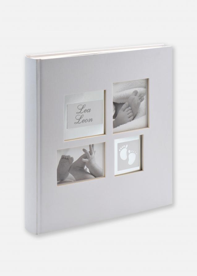 Little Foot Album Blanc gris - 28x30,5 cm (60 pages blanches / 30 feuilles)