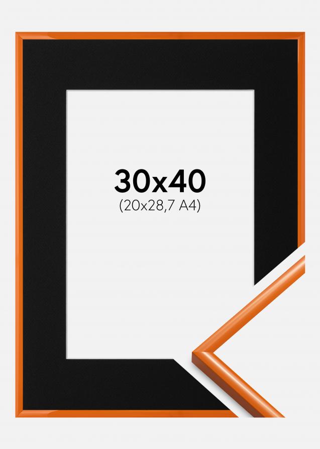 Cadre New Lifestyle Orange clair 30x40 cm - Passe-partout Noir 21x29,7 cm