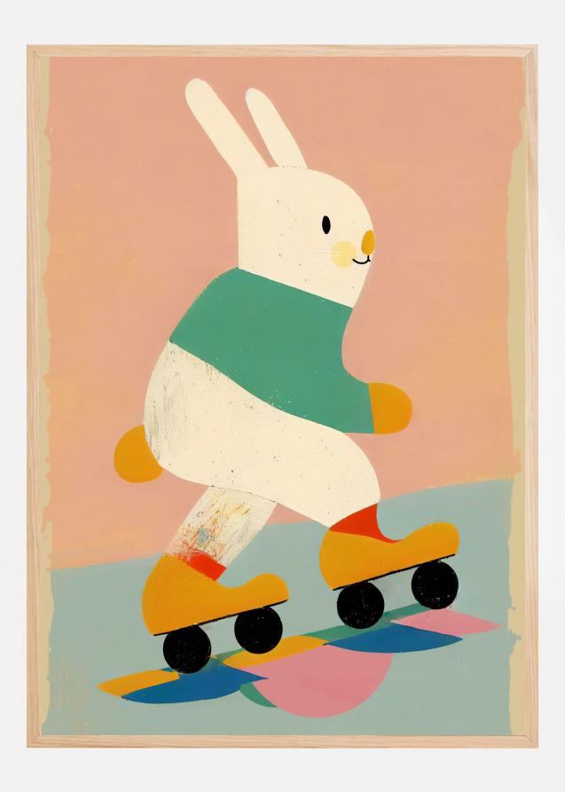 Skating Bunny Poster