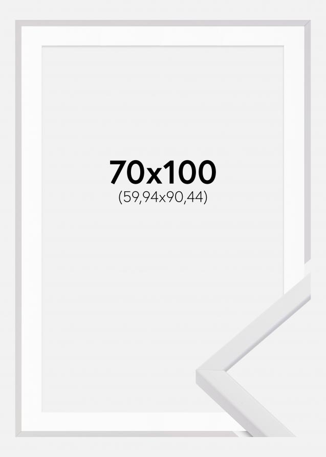 Cadre E-Line Wide Blanc 70x100 cm - Passe-partout Blanc 24x36 pouces
