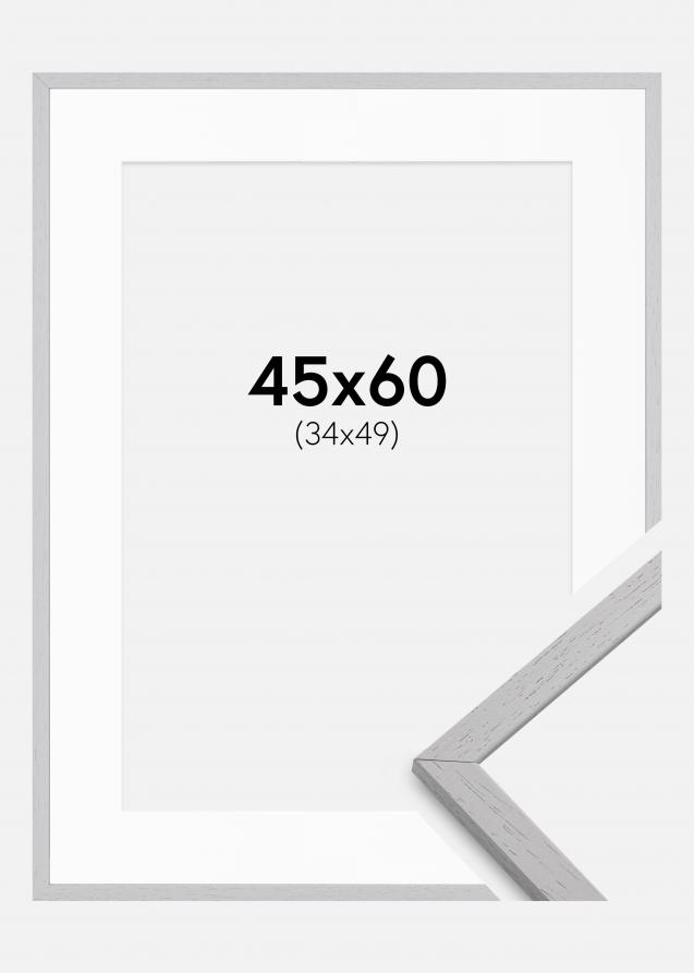 Cadre Edsbyn Grey 45x60 cm - Passe-partout Blanc 35x50 cm