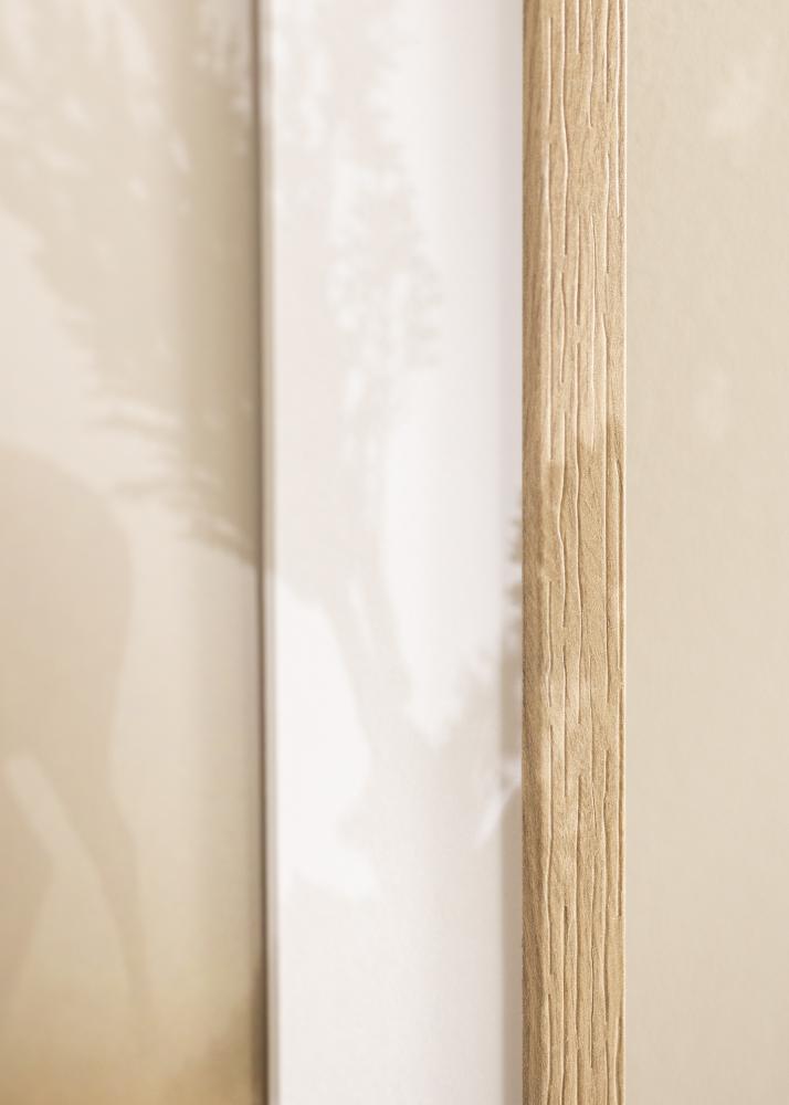 Cadre Stilren Verre acrylique Chne 70x100 cm - Passe-partout Blanc 60x90 cm