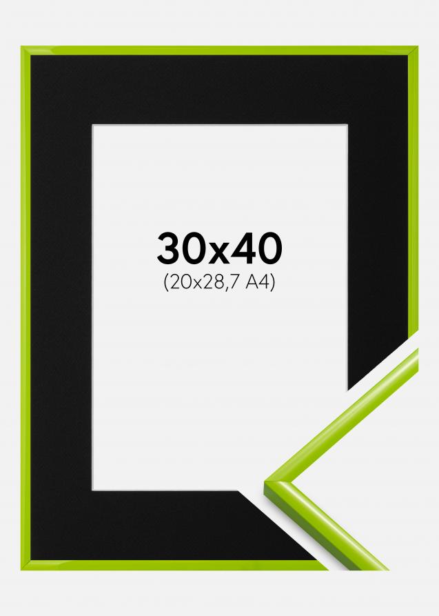 Cadre New Lifestyle May Green 30x40 cm - Passe-partout Noir 21x29,7 cm