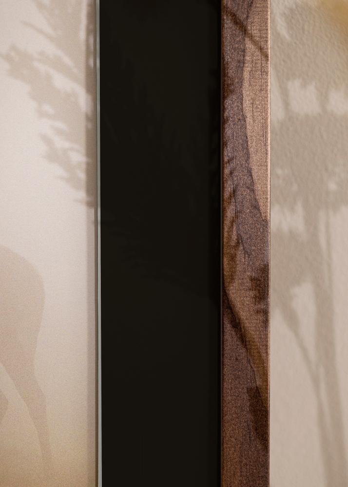 Cadre Stilren Noyer 35x50 cm - Passe-partout Noir 9x12 pouces (22,86x30,48 cm)
