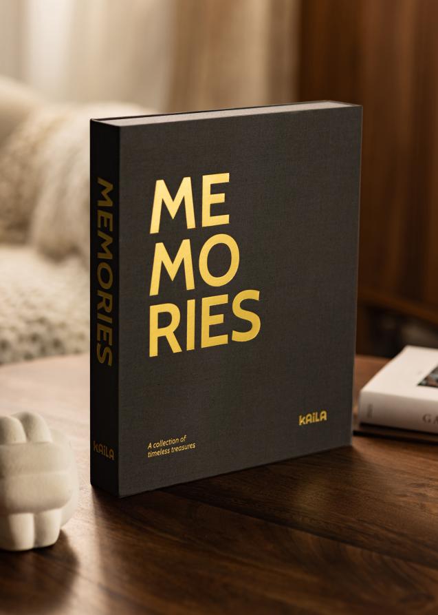 KAILA MEMORIES Black - Coffee Table Photo Album (60 Pages Noires / 30 Feuilles)