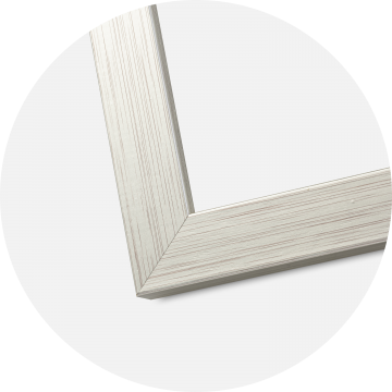 Cadre Silver Wood 62x85 cm - Passe-partout Blanc 20x30 inches
