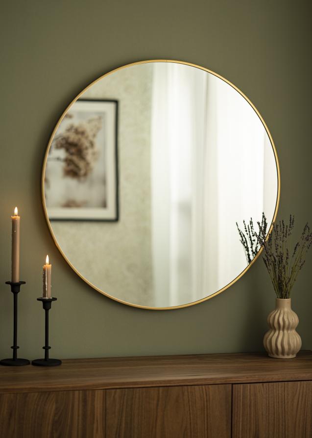 Miroir Modern Or diamètre 80 cm