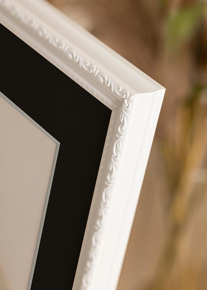 Cadre Abisko Blanc 50x60 cm - Passe-partout Noir 15x20 pouces