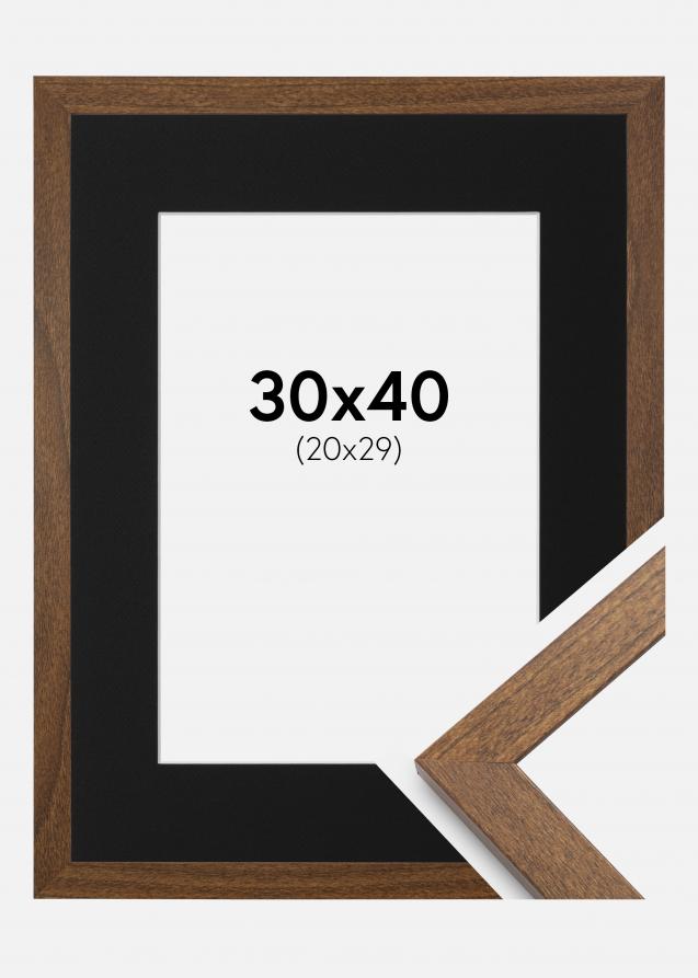 Cadre Stilren Warm Brown 30x40 cm - Passe-partout Noir 21x30 cm